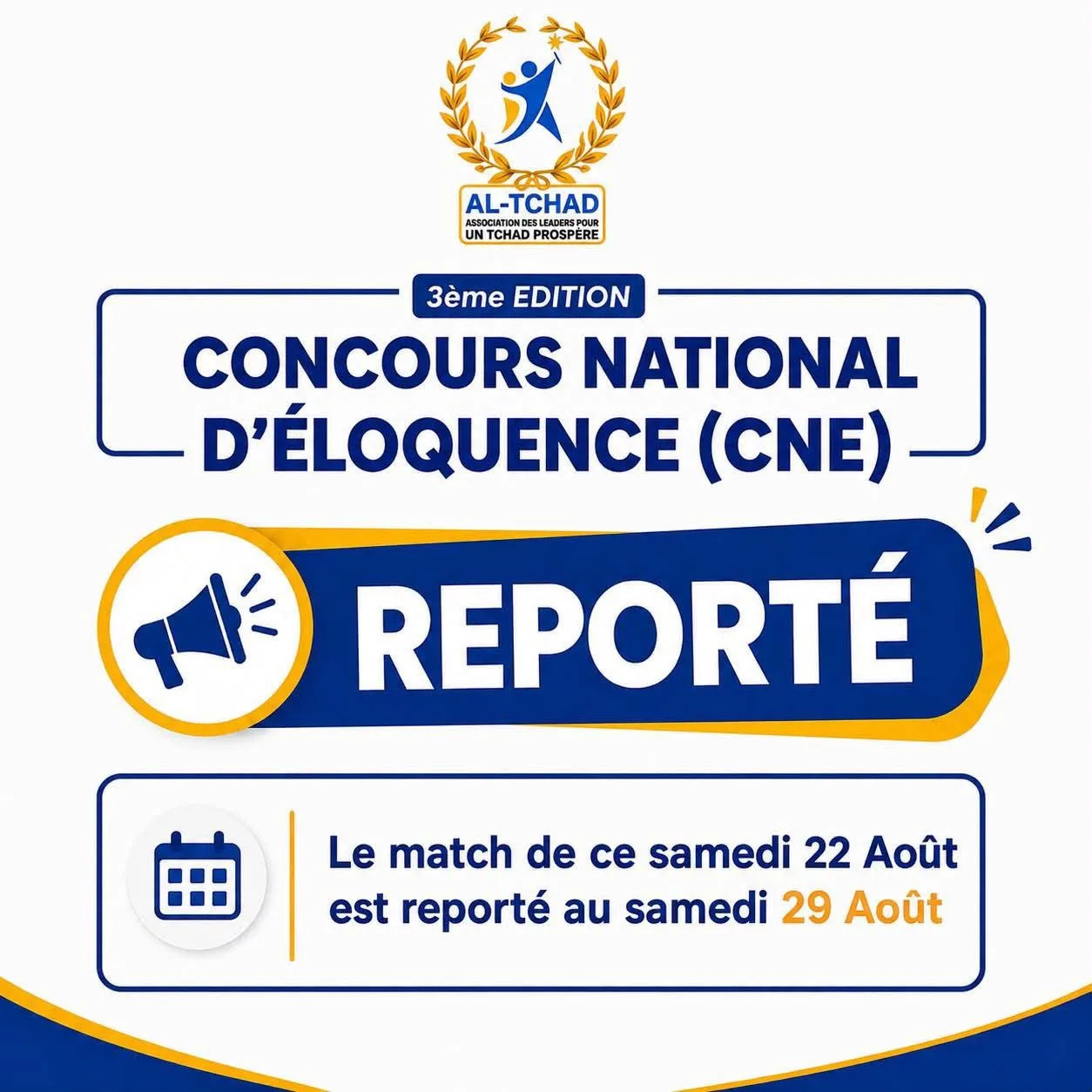 REPORT DES CONFRONTATIONS DU SAMEDI 22 AOÛT